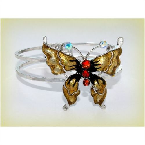 Femme Pretty Fashion Retro Butterfly Crystal Bracelet Bangle Jewellery 2148