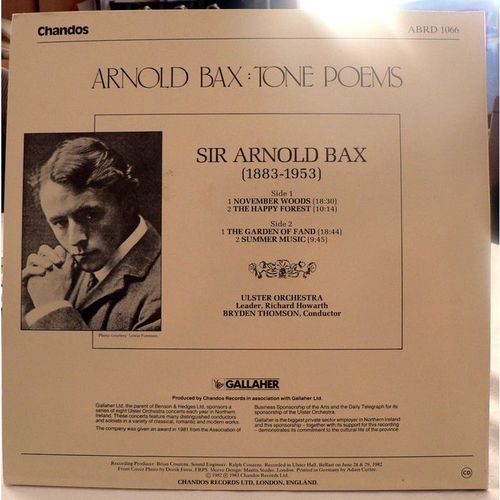 Arnold Bax - Tone Poems: Gatefold Album 1982 - Chandos ABRD 1066