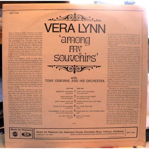 Vera Lynn - Among My Souviners - 1964 - MFP 1228