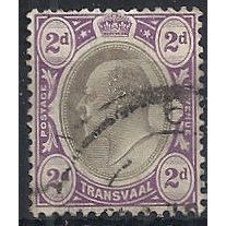 Transvaal 1906 SG262 2d Black & Purple Fine Used .. ..