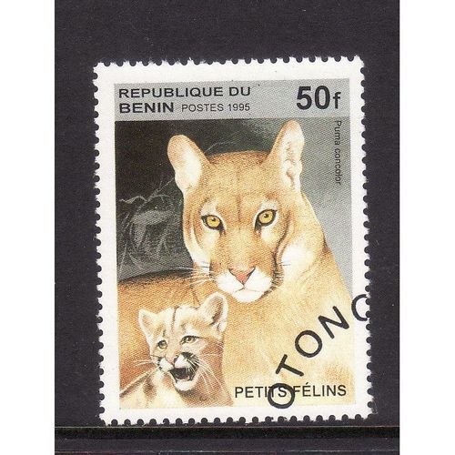 BENIN 1995 BIG CATS AND THERE YOUNG SG1334 50F PUMAS AND YOUNG