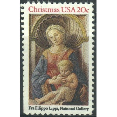 USA 1984 - SG2103 - 20c multi - Madonna & Child (Fra Filipo Lippi) mint no gum