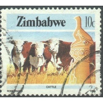 Zimbabwe 1985 - SG663 - 12c - Cattle - used