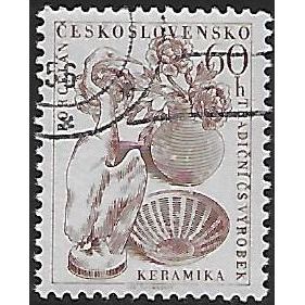Mi 956: 60 h. deep carmine-brown Czechoslovak Exports: Ceramics