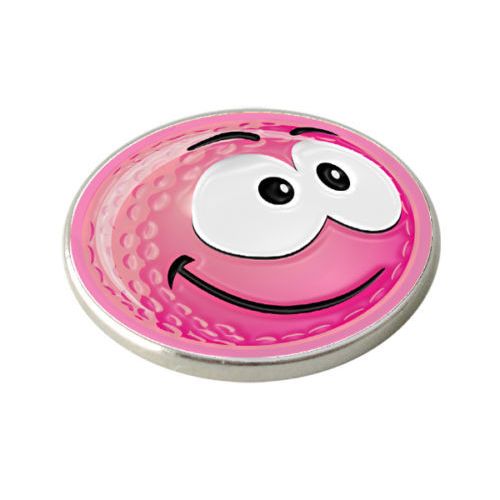 Asbri Pink Smiley Smile Golf Ball Marker.