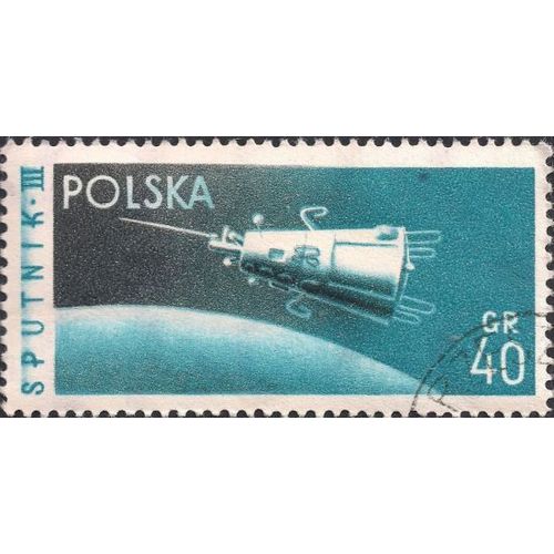 POLAND, SPACE, SputniK III, blue 1959, 40gr