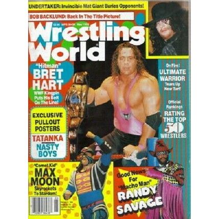 WRESTLING WORLD-MAY 1993-HART-SAVAGE-ULIMATE WARRIOR-UNDERTAKER-FAST SHIPPING