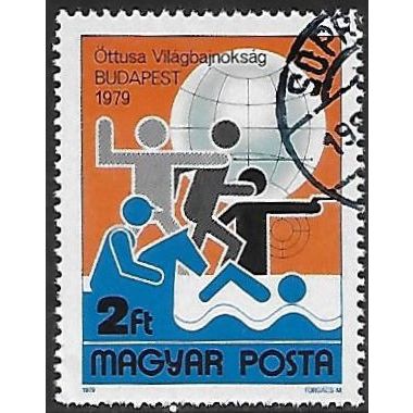 Mi 3370 A: World Championships in Modern Pentathlon, Budapest, comb perf. 12
