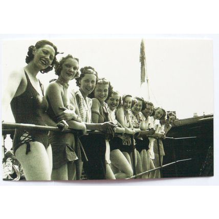 c.1980s PC Windmill Girls on Roof of Theatre London, 1937
