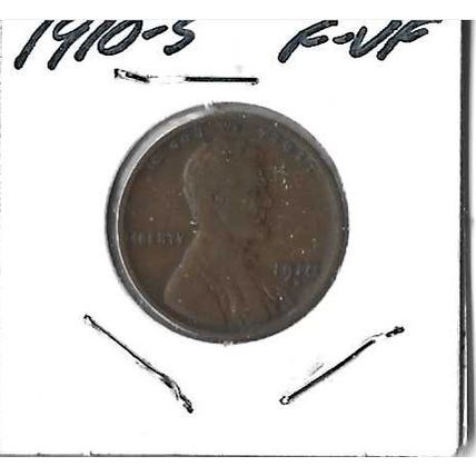 1910-S US Lincoln Cent Fine/VF Grey Sheet $20.00