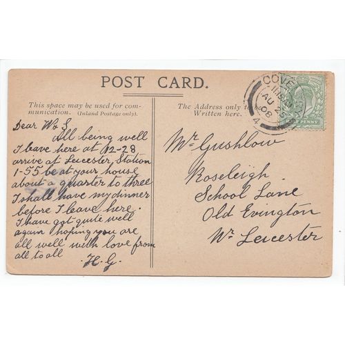 Swanswell Pool Coventry Postcard 1908 Warwickshire