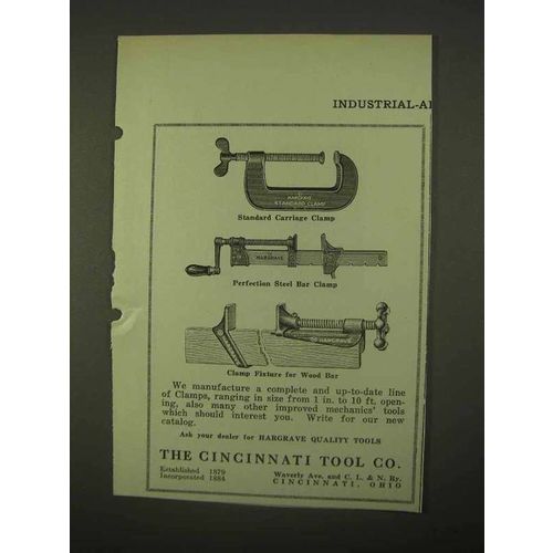 1922 Cincinnati Tool Clamp Ad - Standard Carriage, Bar