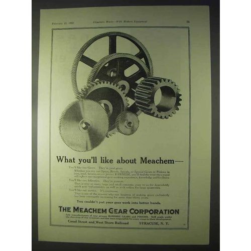 1922 Meachem Gears Ad - What You'll Like About