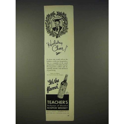 1940 Teacher's Scotch Ad - Holiday Cheer
