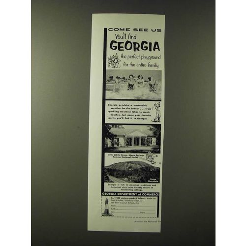 1955 Georgia Department of Commerce Ad - Come see us