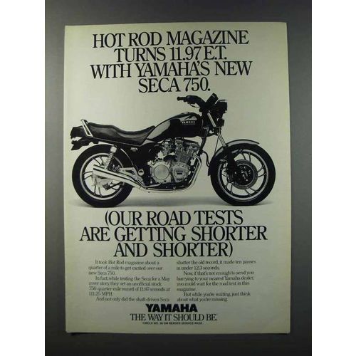1981 Yamaha Seca 750 Motorcycle Ad - Turns 11.97 E.T.