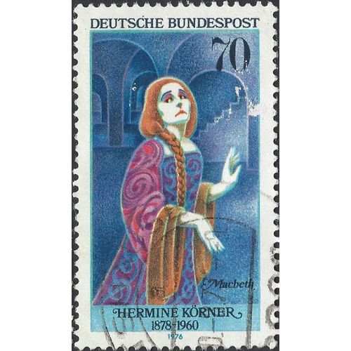GERMANY, Hermine Korner 1878-1960, blue 1976, 70pf, #3