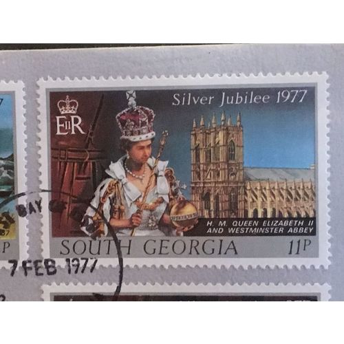 South Georgia 1977 Silver Jubilee 11p Westminster Abbey Used SG 51 postage stamp