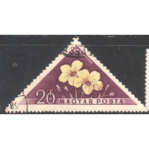 Hungary 1958 - SG1519 - 20ft yellow/purple - "Linum dolomiticum" - used