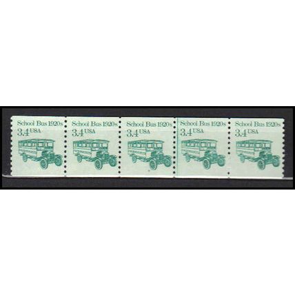 2123 3.4c School Bus Barely Clears MNH Dry Gum PNC 2/5 X0071