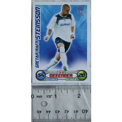 2008/09 Topps Match Attax Trading Card - Gretar rafn Steinsson, Bolton Wanderers