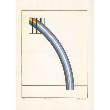 Prison Rainbow Freedom Amnesty International Rare Painting Postcard