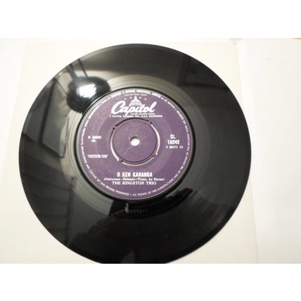 7" 1961, THE KINGSTON TRIO, WHERE HAVE ALL THE FLOWERS GONE, CL15242. O KEN.EX
