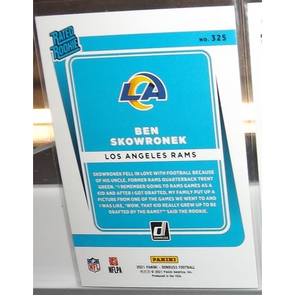 2021 Panini Donruss BEN SKOWRONEK (Rams) Rated Rookie #325