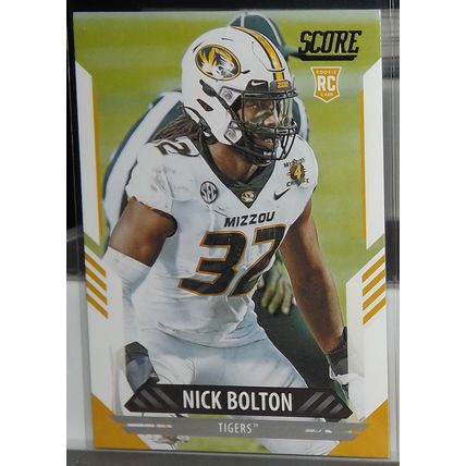 2021 Panini Score NICK BOLTON (Missouri Tigers/Kansas City Chiefs) RC #355