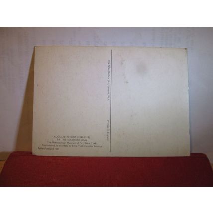 BY THE SEASHORE, painted by AUGUSTE RENOIR unused postcard =
