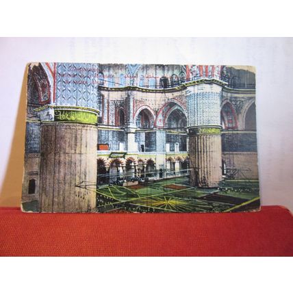 LA MOSQUE D' AHMED, CONSTANTINOPLE, TURKEY used antique postcard =