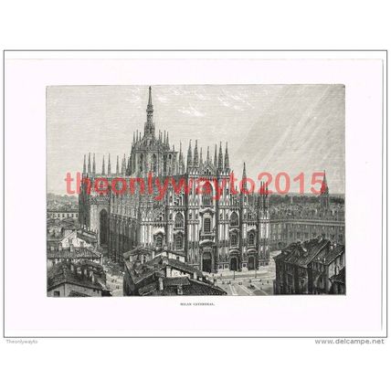 Milan Cathedral, Italy, Book Illustration (Print), c1891