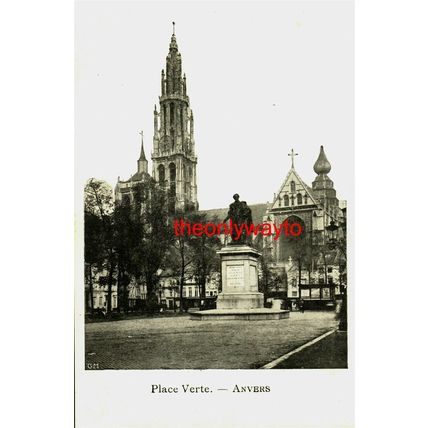 Place Verte, Anvers (Antwerp), Belgium, Postcard