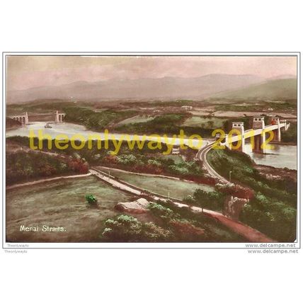 MENAI STRAITS, WALES, 1900s?, Postcard