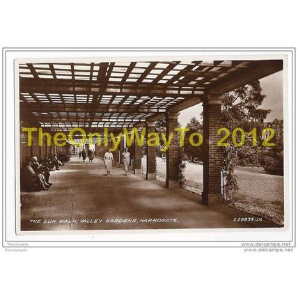 THE SUN WALK, VALLEY GARDENS, HARROGATE, YORKSHIRE, ENGLAND, 1930s?, Postcard