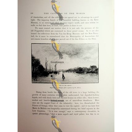 View Of The Amstel, Amsterdam, Bellanger/Zilken, Book Illustration (Print), 1892