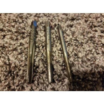 Vintage S.W. Card MFG Tap Set - 1/4 20 NC 3 Taps (used) PLEASE READ DESCRIPTION!