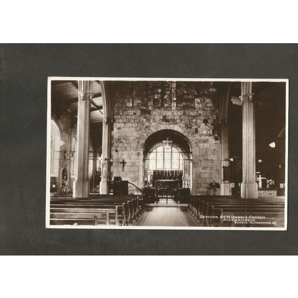 Postcard Hampshire Southampton St Michaels Church interior Buxeys