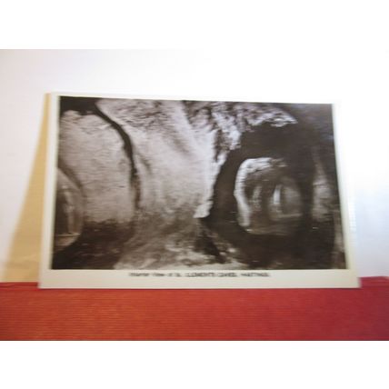 ST. CLEMENTS CAVES, HASTINGS, SUSSEX. unused vintage postcard RP by W & K =