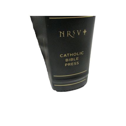NRSVCE Illustrated Catholic Bible, Leathersoft, Black, Comfort Print Holy Bible