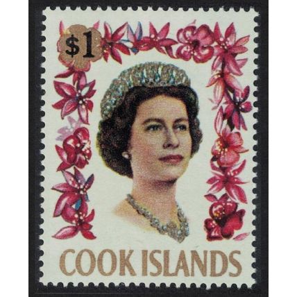 Cook Is. Queen Elizabeth II $1 1967 MNH SG#244