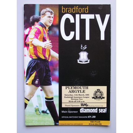 BRADFORD CITY v PLYMOUTH ARGYLE Div2 11/03/1995