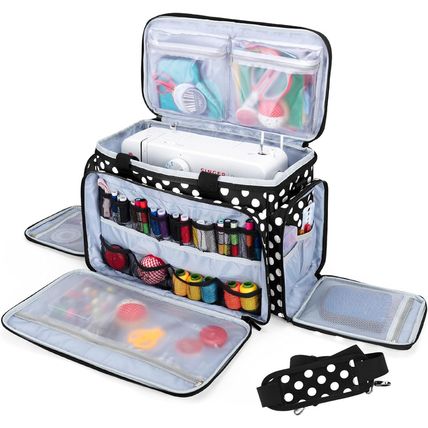 LUXJA Sewing Machine Carrying Bag with Removable Padding Pad, Travel Case for Se