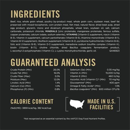 Purina Pro Plan Complete Essentials Shredded Blend Beef and Rice Dog Food Dry Fo