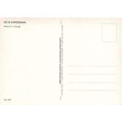 Aircraft postcard CargOman Douglas DC-8, A40-PA. Unposted