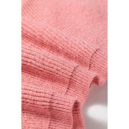 Light Pink Ribbed Knit Half Sleeve Plus Size Poncho Style Sweater