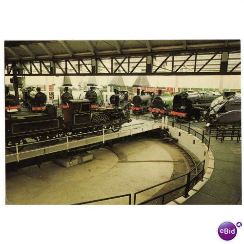 Railway Postcard National Railway Museum YORK Locos Round Turntable Main Hall