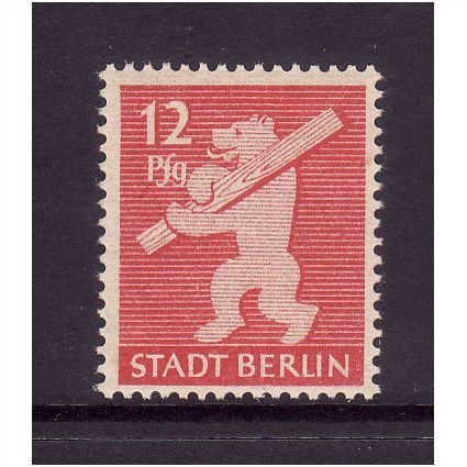 GERMANY RUSSIAN ZONE 1945 12pf CARMINE SG RA 5 U/M #2