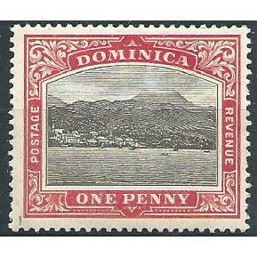 Dominica 1907 SG38 1d Grey & Red Mounted Mint ... .