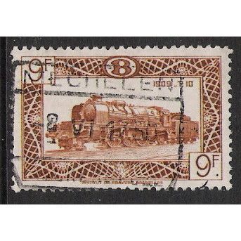 Belgium Epm Mi 287 A: 9 Fr. brown Railway Parcel: Locomotive: T. 10, perf. 12½